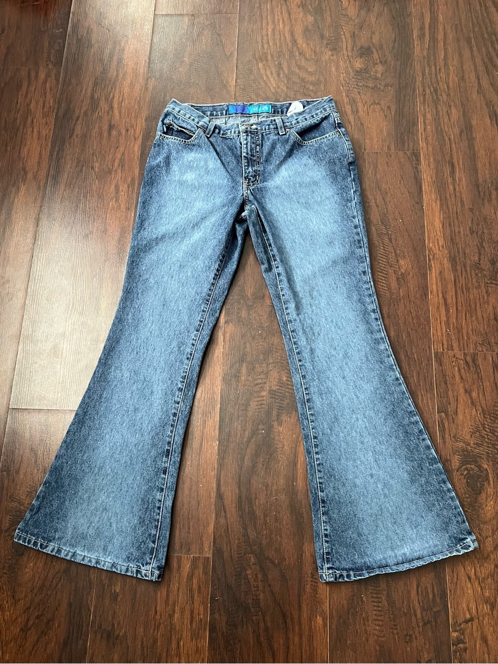 dELiA*s Dark Wash Low Rise Flare Jeans Y2K Vintage 9/10